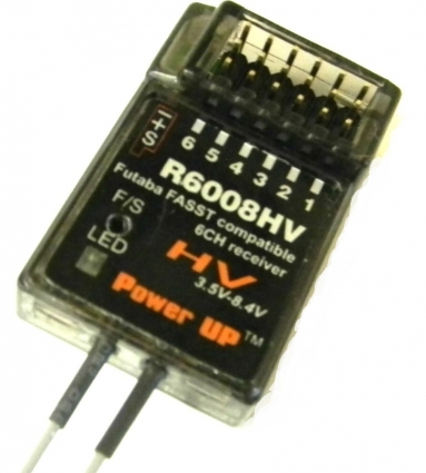 R6008HV 6 kanaals Futaba FASST compatible 2.4GHz